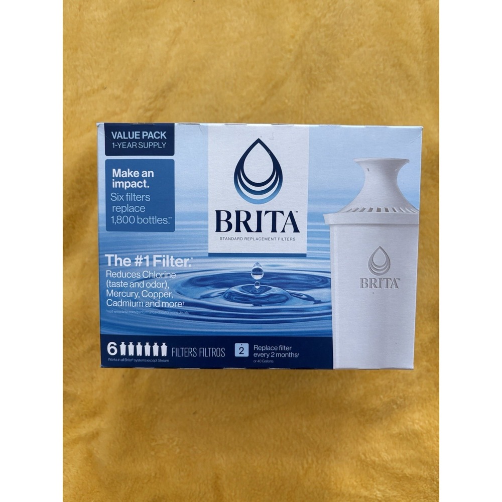 Brita Standard Replacement Filters 6 Pack Model 0B03 NEW IN BOX
